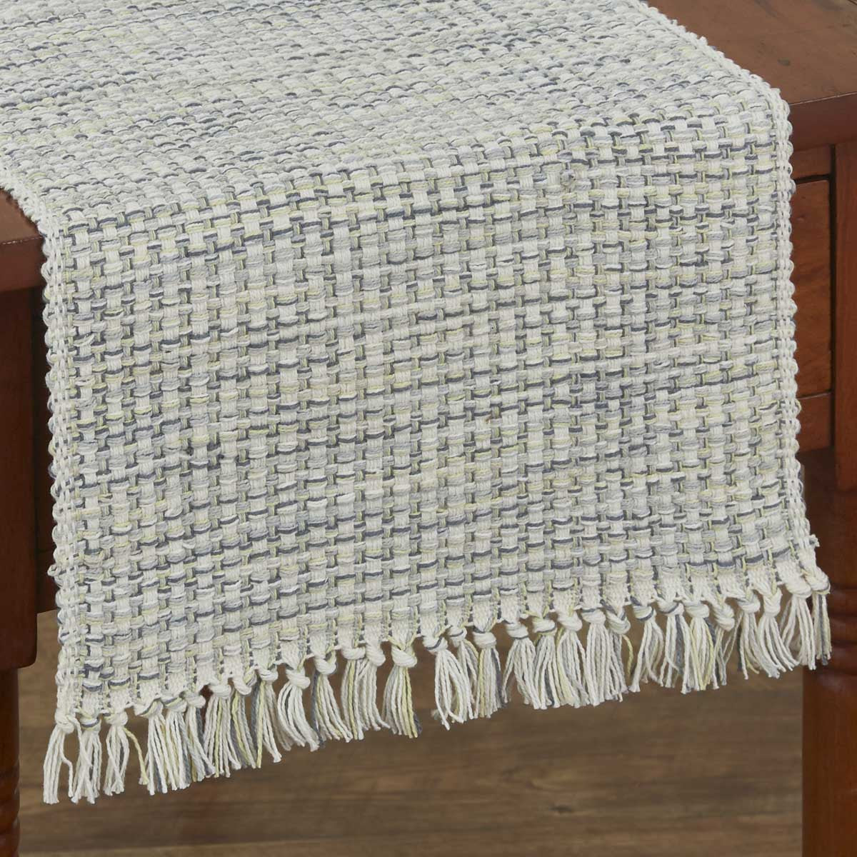 Basketweave Table Runner -  54"L - Rain