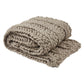 Chunky Ribbed Knit Throw - Mushroom