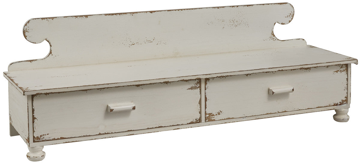 Counter Shelf - Distressed White