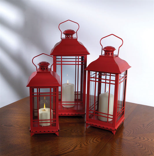 Lantern Set of 3 - Red