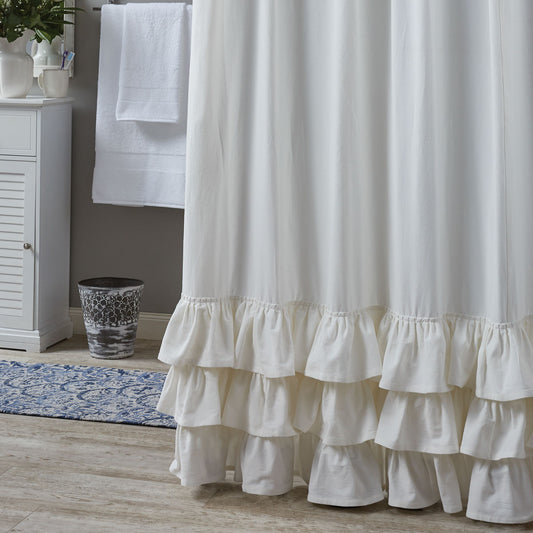 Ruffled Shower Curtain