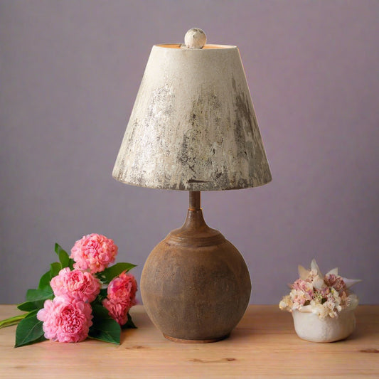 Antique-Inspired Cannon Ball Tabletop Lamp