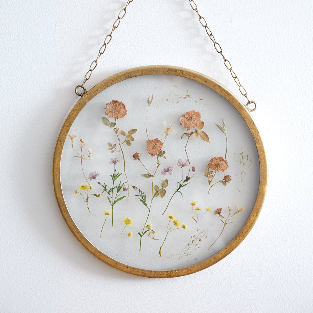 Gold Circle Botanical Wall Decor