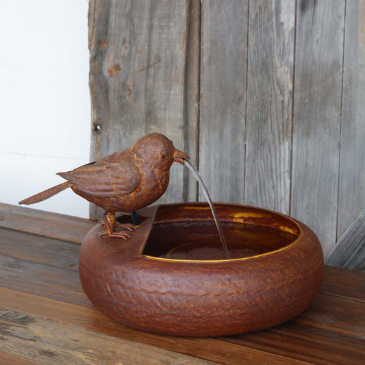 Folk Art Little Bird Fountain