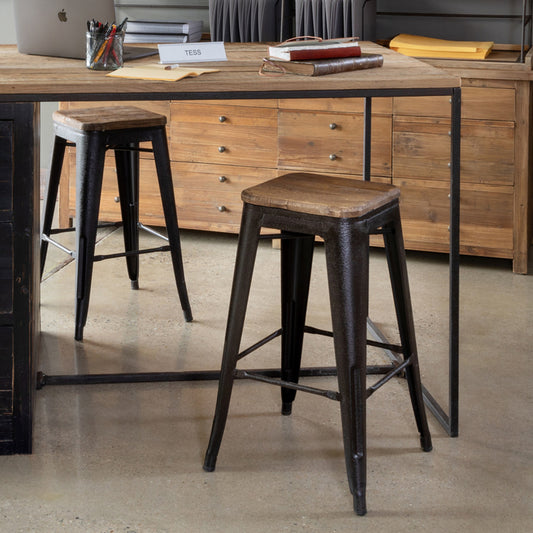 Park Hill - Elm Topped Barstool