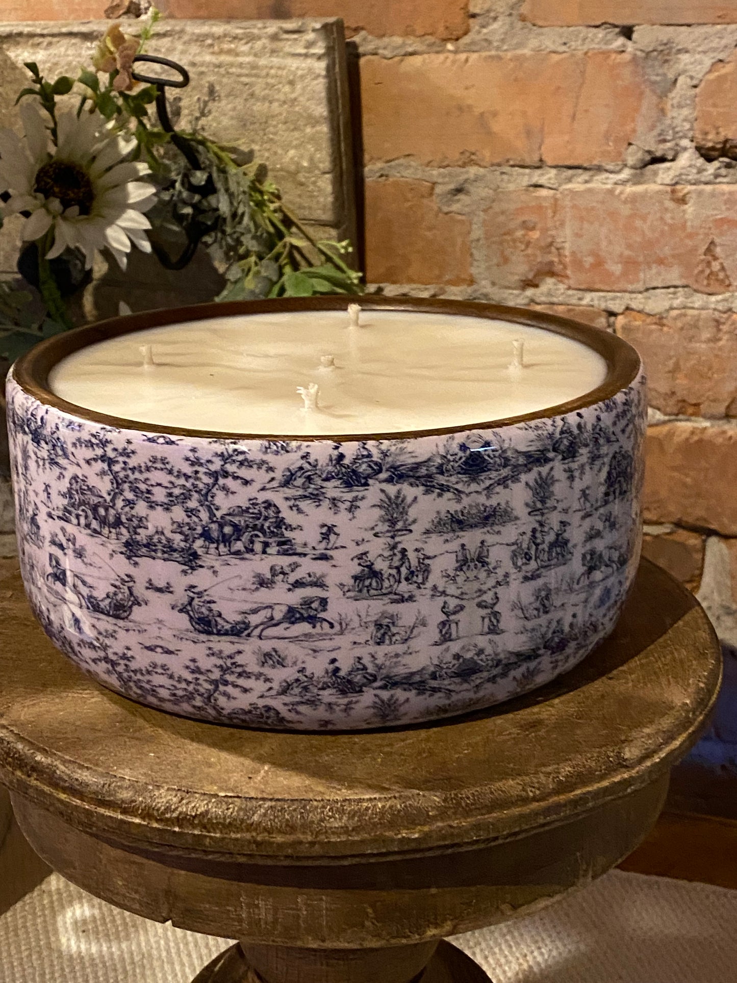 River Chic Candles - Blue Toile Medium