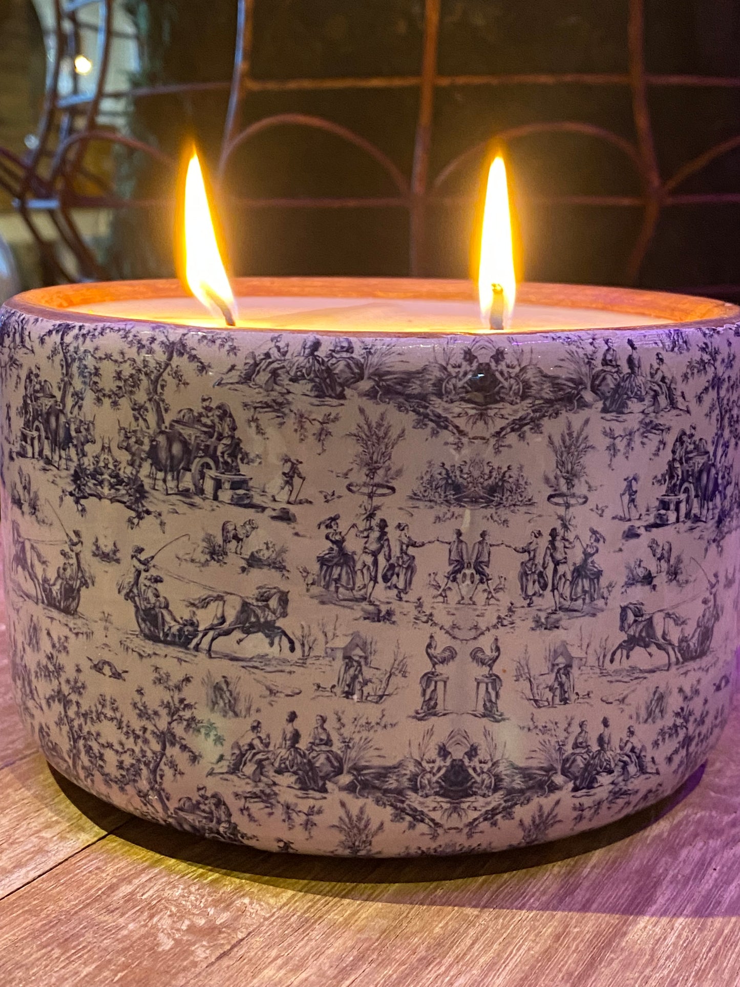 River Chic Candles - Blue Toile Small