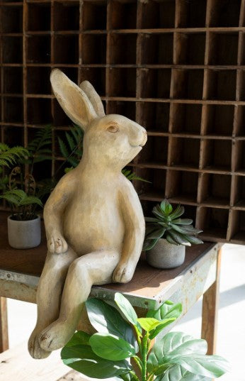 Faux Concrete Rabbit Shelf Sitter