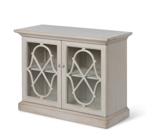 Adeline Wood Console with Glass Doors