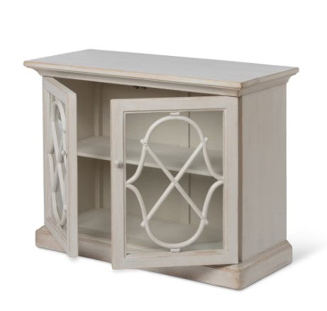 Adeline Wood Console with Glass Doors