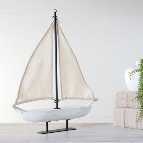 19.7" Wood Sailboat