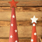 Set of Three Painted Christmas Topiaries