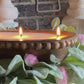 River Chic Candles - 3 Wick  (Beaded) Indy Dough Bowl Candle - Barnwood Brown