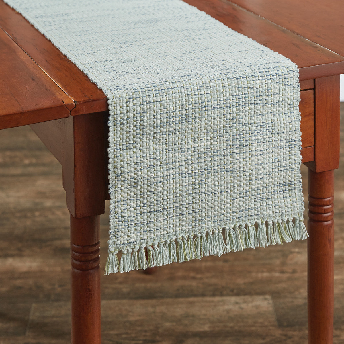 Basketweave Table Runner - Barely Blue