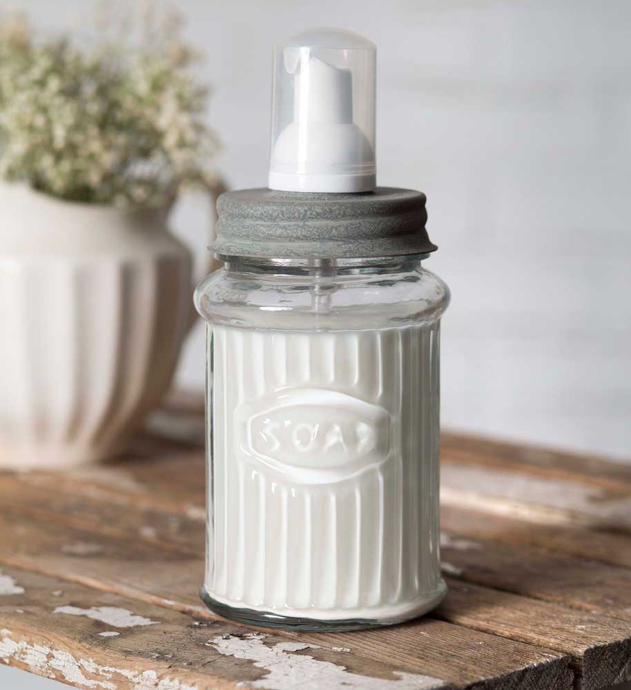 Hoosier Foaming Soap Dispenser - Barn Roof Lid - River Chic Designs