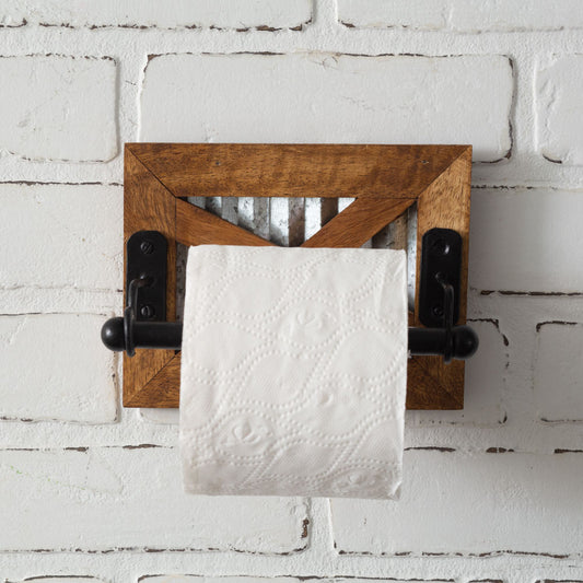 Barn Door Toilet Paper Holder