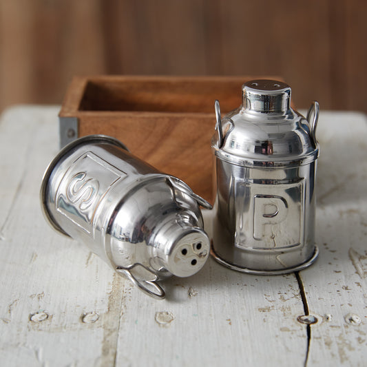 Milk Can Salt and Pepper Caddy