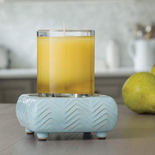 Ceramic Candle Warmer and Dish, Chevron - River Chic Designs