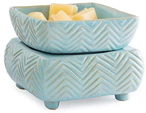 Ceramic Candle Warmer and Dish, Chevron - River Chic Designs