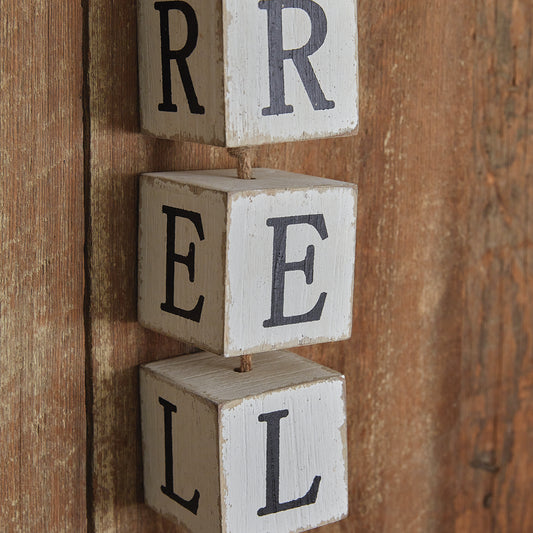 Relax Hanging Wood Blocks - River Chic Designs