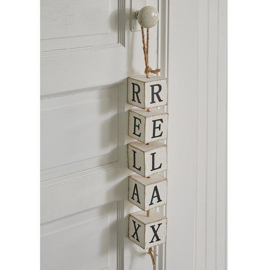 Relax Hanging Wood Blocks - River Chic Designs