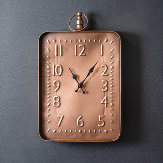 Copper Finish Wall Clock - River Chic Designs