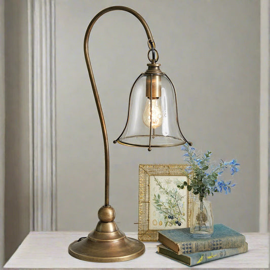 Antique Gooseneck Brass Lamp