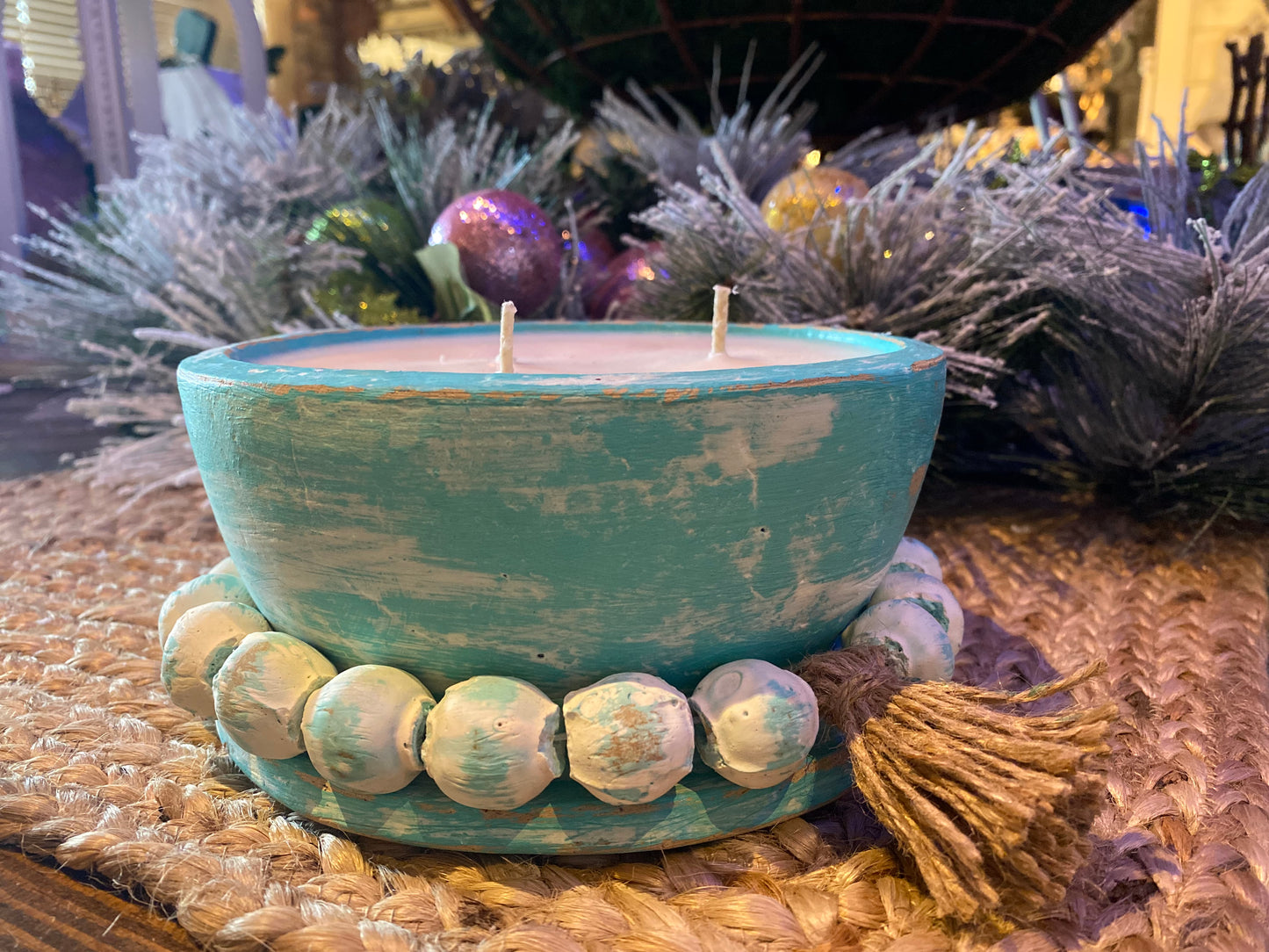 XL Beadz Bowl - Candle - Sea Glass