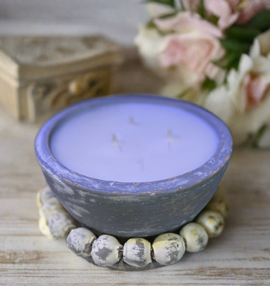 XL Beadz Bowl - Candle - Light Gray