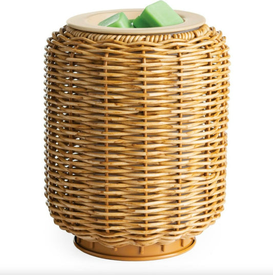 Illumination Fragrance Warmer Wicker Lantern